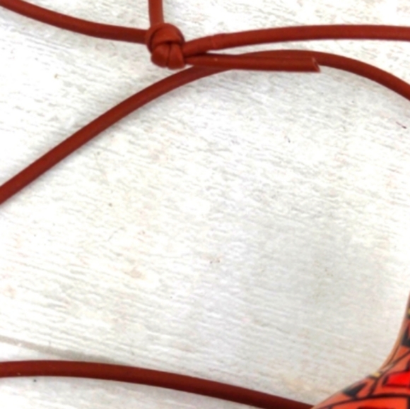 Peruvian Ocarina Clay Crafted Tribal Flute Brown Cord Necklace - Picture 5 of 10